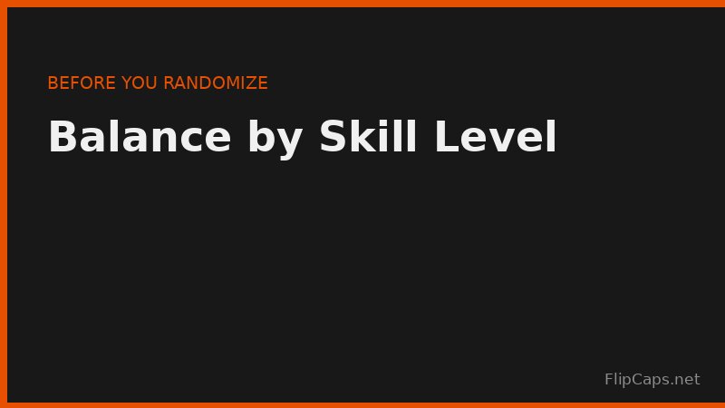 Comparing average skill ratings across teams to balance a fair split
