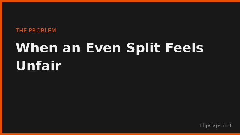 Two roommates realizing that splitting rent evenly does not account for different room sizes