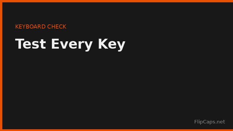 On-screen keyboard diagram highlighting each key as it is pressed during a keyboard test