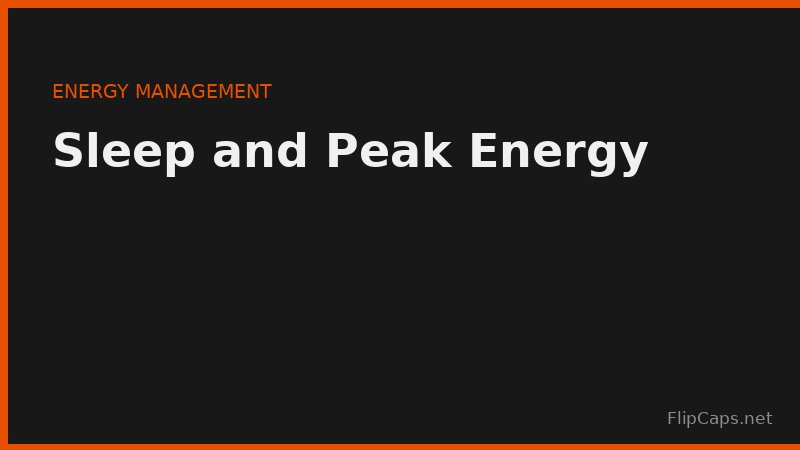 Sleep cycle chart showing peak energy windows for scheduling deep work blocks