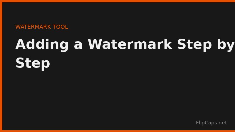 Step by step process for adding a watermark to a PDF document in the browser