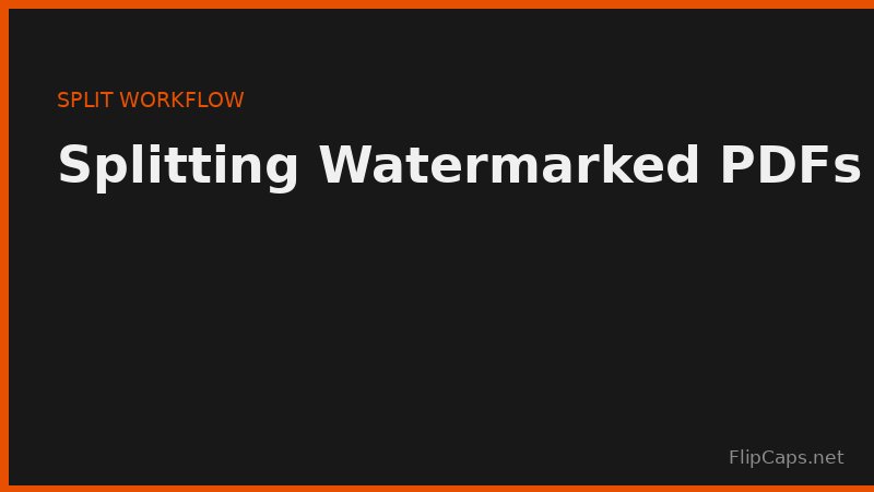 Diagram showing a watermarked PDF being split into separate files for different recipients