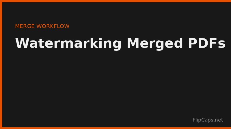 Workflow diagram showing the order of merging and watermarking multiple PDF files