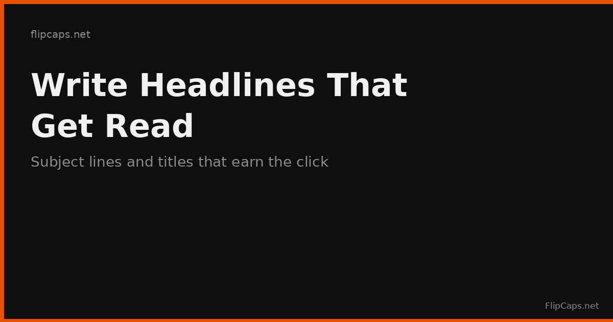 How to write a clear subject line or headline that gets read and clicked