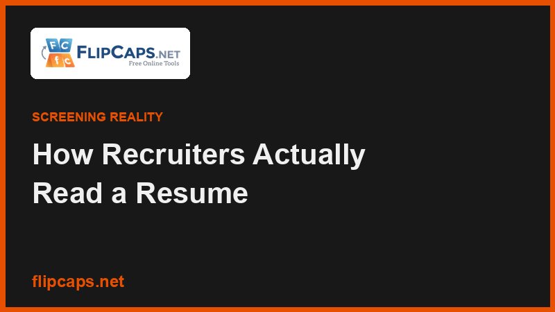 How recruiters scan a resume in seconds focusing on job titles, employers, dates and the top third of the page