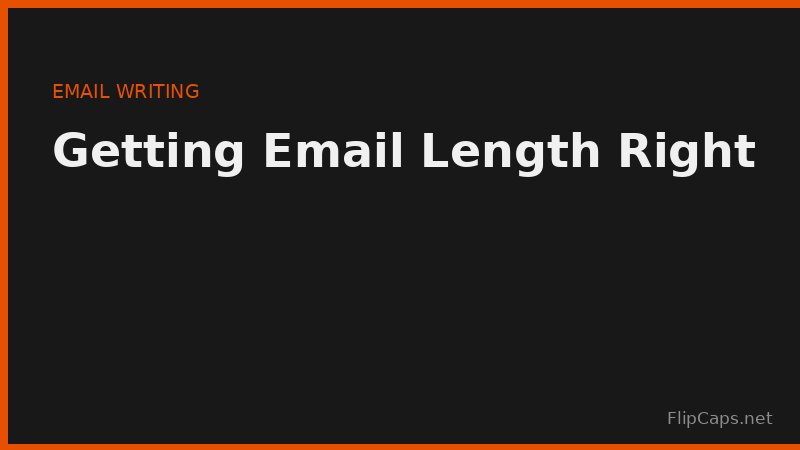 Email length and structure for professional communication