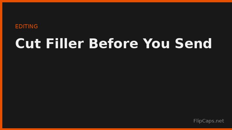 Filler phrase editing tips for removing weak language before publishing or sending