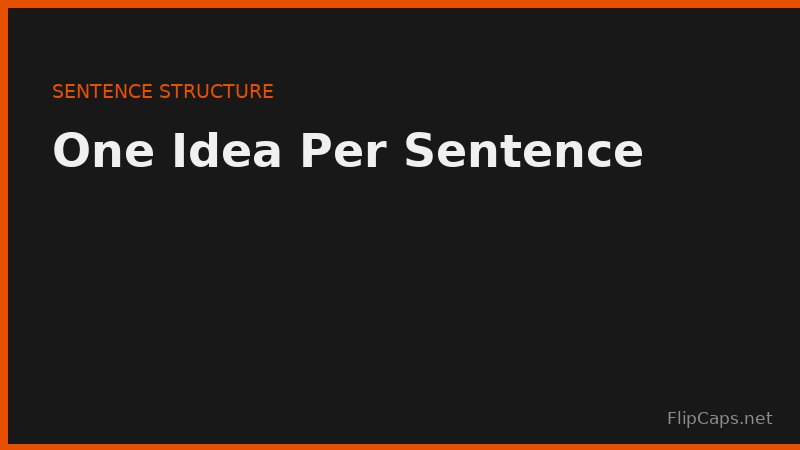 Sentence length and readability guide showing how to structure sentences for clarity