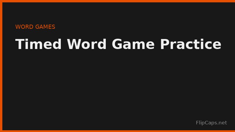 Illustration of a countdown timer used for timed word game practice drills