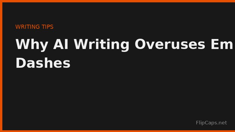 Visual showing repeated em dash usage as a sign of AI-generated writing