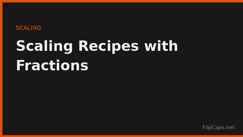 Recipe card with fractional measurements being scaled up and down for different batch sizes