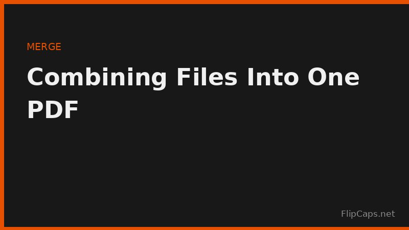 Combining multiple PDF files into a single document in the correct order