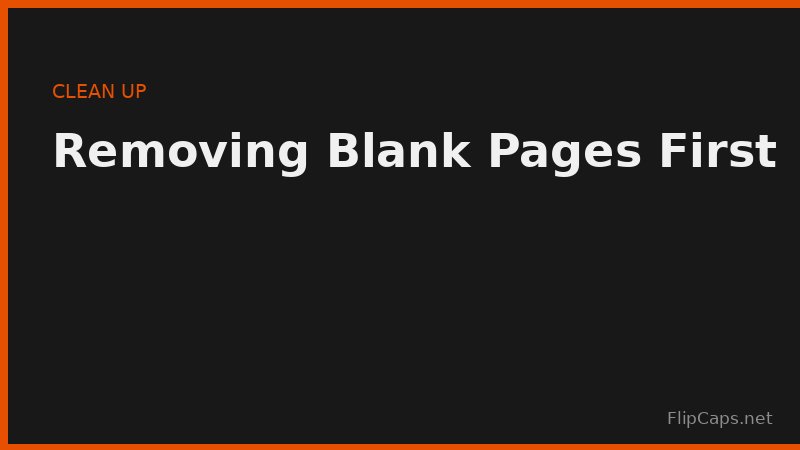 Removing blank pages from a scanned PDF before merging it with other documents