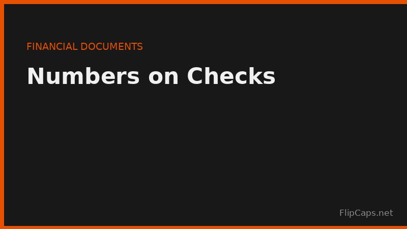 Writing numbers in words on checks and financial documents