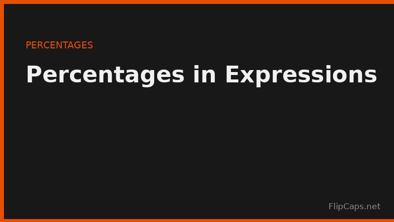Percentages inside multi-step math expressions and how grouping changes the result
