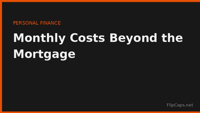 Monthly homeownership costs beyond the mortgage - taxes, insurance, maintenance, and PMI