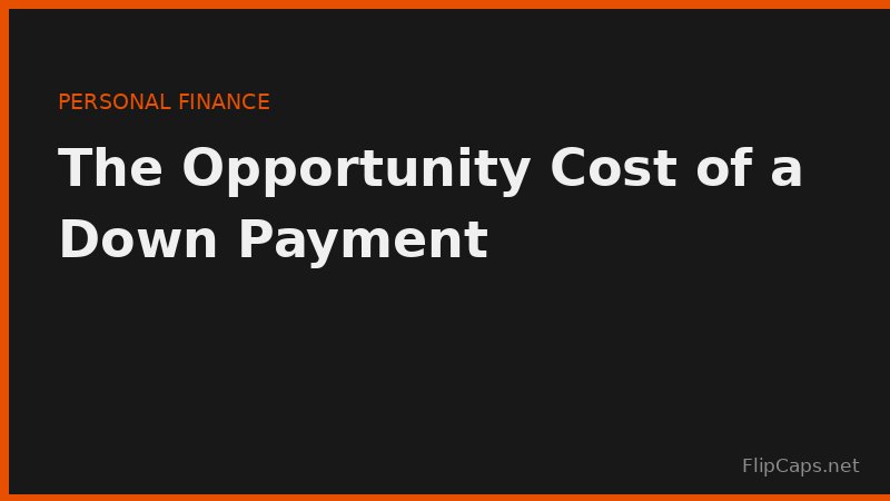 Opportunity cost of a down payment - what happens when you invest the money instead of buying