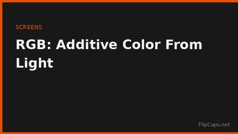 RGB additive color model showing how red, green, and blue light combine