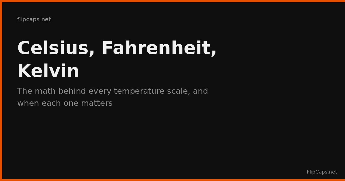 Temperature conversion explained - Celsius, Fahrenheit, and Kelvin scales compared