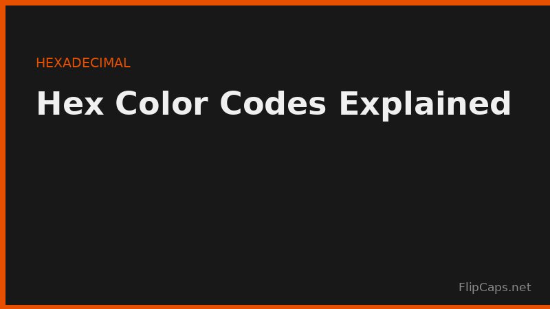 Hexadecimal color codes explained with RGB byte pairs