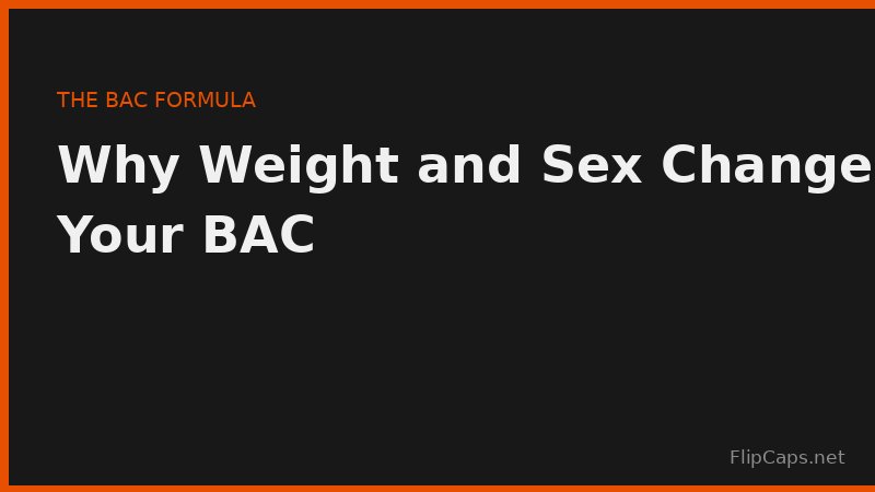 Why body weight and biological sex change how BAC calculators estimate blood alcohol percentage