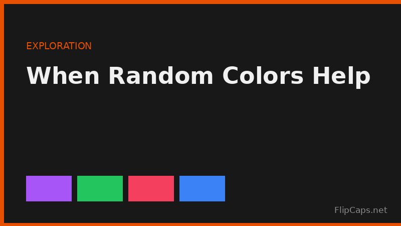 Using a random color generator for design placeholders, testing, and quick inspiration