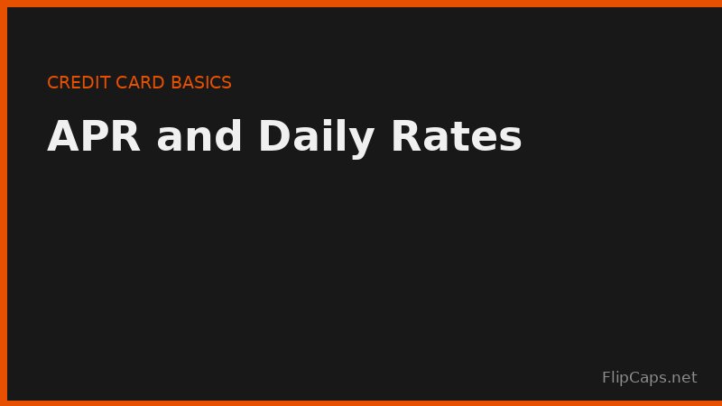 Diagram explaining how APR converts into a daily periodic interest rate
