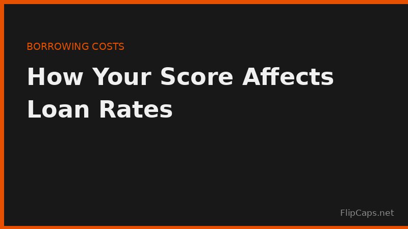 How credit score affects loan interest rates - the real cost of a lower credit score