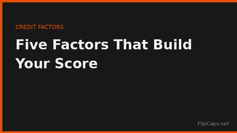 Five factors that determine your credit score - payment history, utilization, length, mix, and new credit