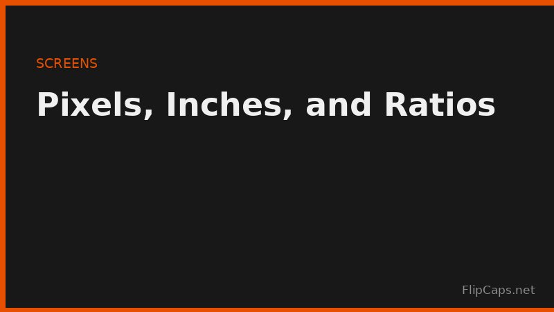 Illustration showing how diagonal screen size in inches relates to pixel resolution and aspect ratio