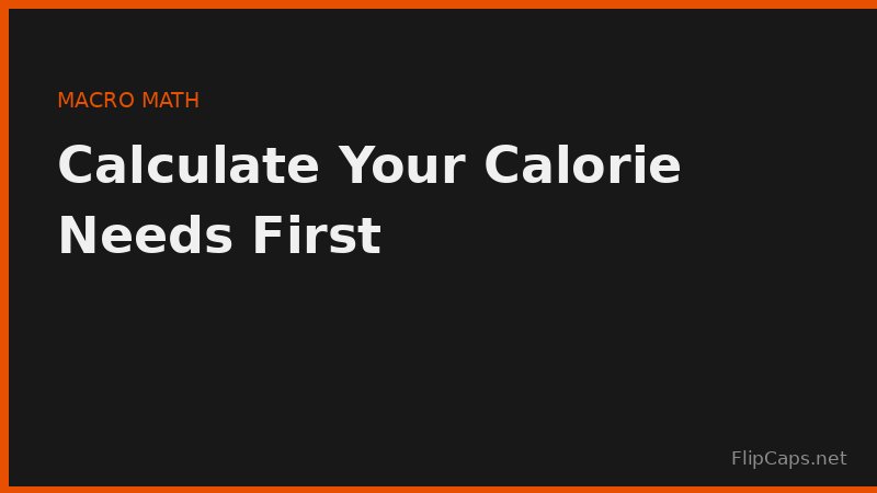 Steps for calculating daily calorie needs before setting macro targets