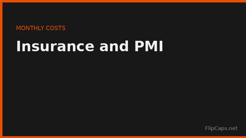 Comparison of homeowners insurance premiums and private mortgage insurance costs in a monthly payment