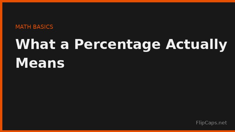 What a percentage means - converting between fractions, decimals, and percentages