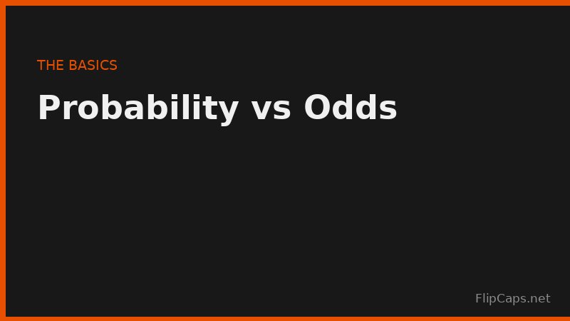 Diagram comparing probability expressed as a percentage versus odds expressed as a ratio