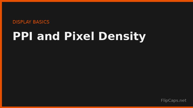 Diagram comparing pixel density and PPI across different screen sizes