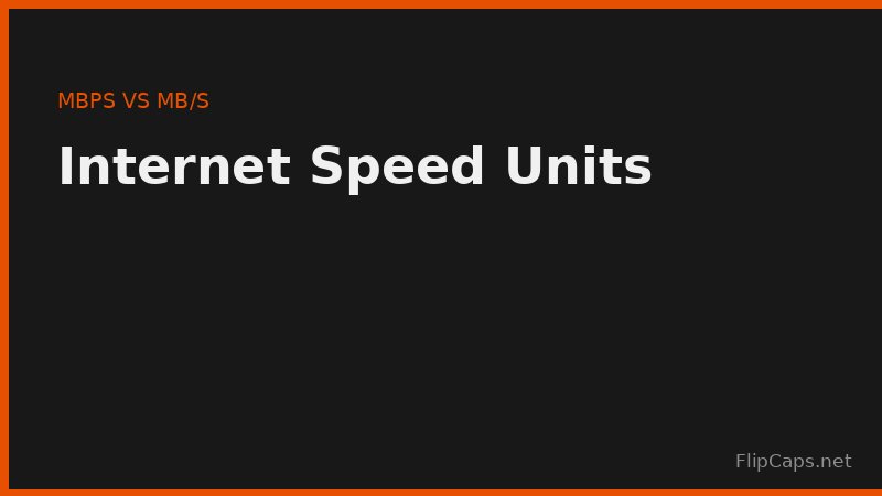 Diagram explaining the difference between Mbps internet speed and MB/s file transfer rate