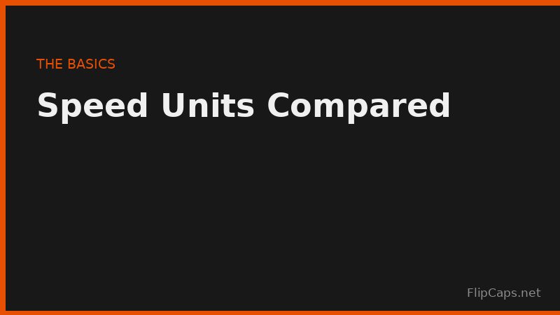 Side by side comparison of mph, kph, knots, and meters per second conversion values