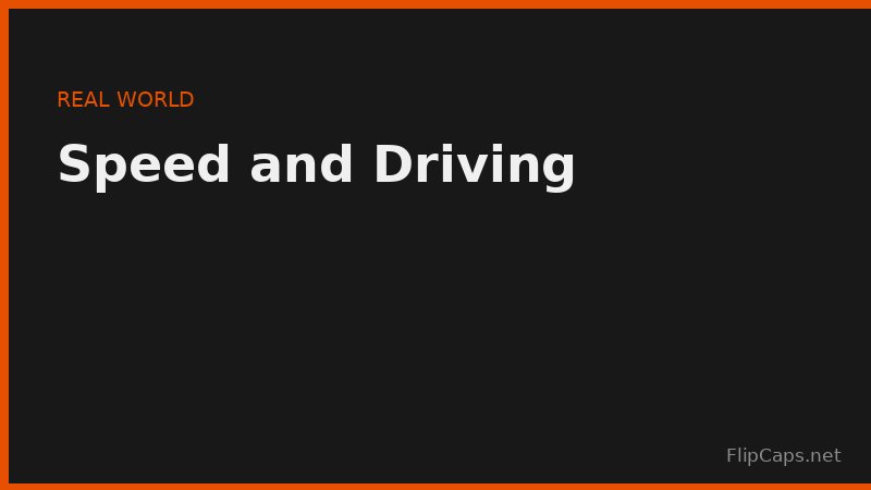 Highway scene illustrating how driving speed affects fuel economy and travel time