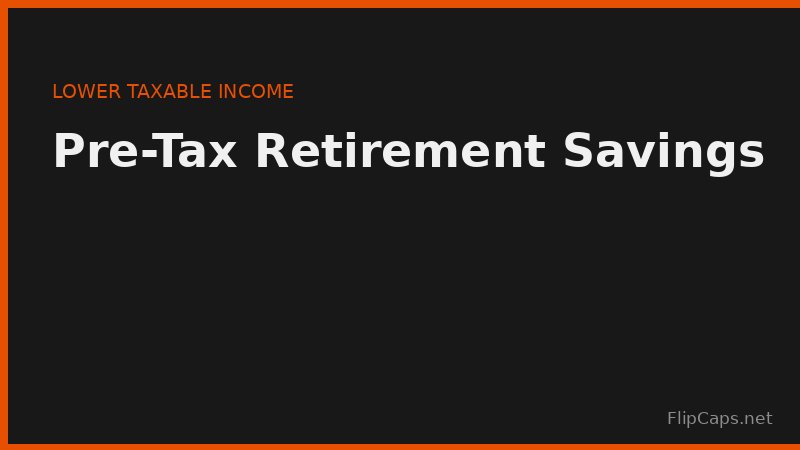 Illustration of how pre-tax retirement contributions reduce taxable income and tax owed