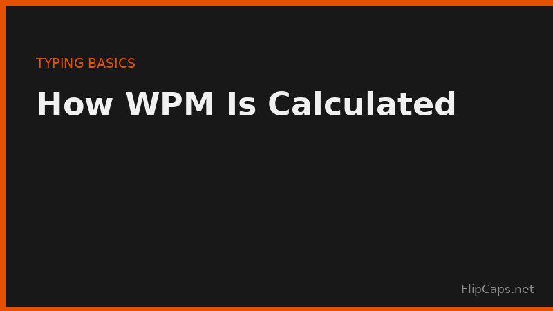 Diagram showing how five characters equal one standard word in WPM calculation