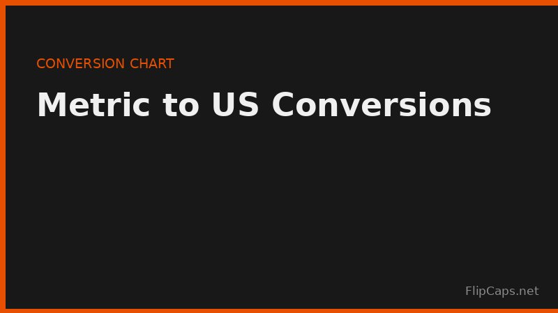 Conversion chart showing common metric to US volume conversions including liters to gallons