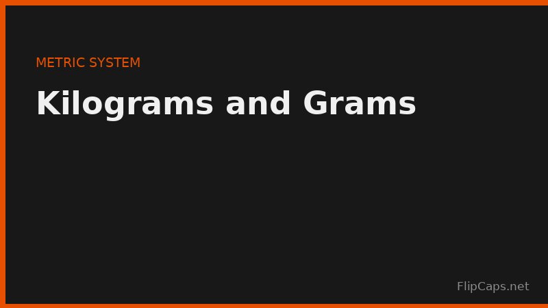 Diagram showing how kilograms, grams, and milligrams relate to each other in the metric system