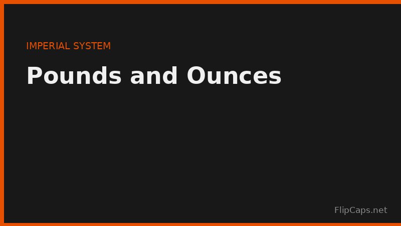 Visual breakdown of the imperial weight system showing pounds and ounces