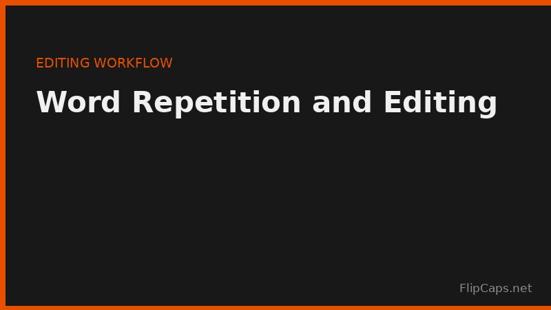 Finding and fixing repeated words during the editing process