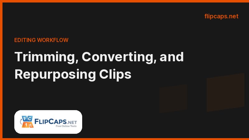 Trimming, converting, and repurposing video clips for different platforms and uses