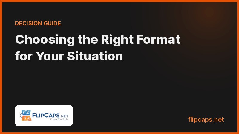 Decision guide for choosing the right video format for editing, web, social media, archiving, and email