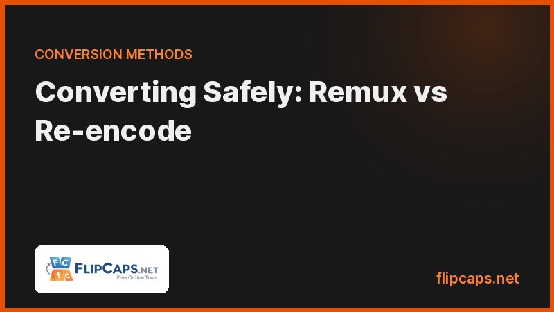 The difference between remuxing a video container and re-encoding the video codec when converting formats