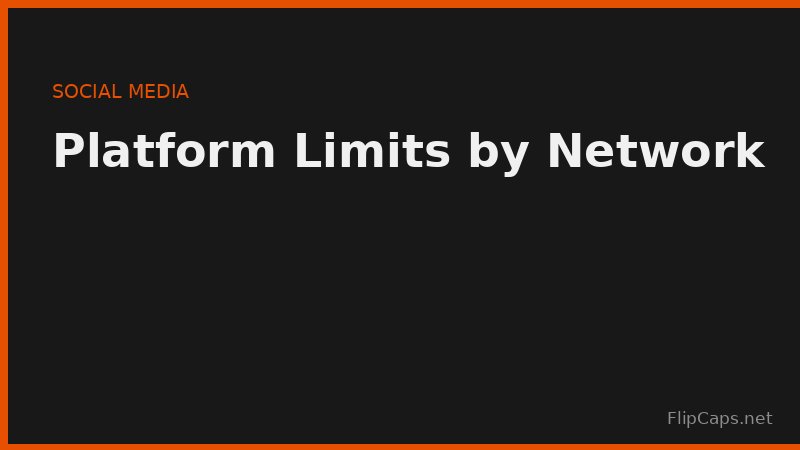 Character limits by social media platform and ad network
